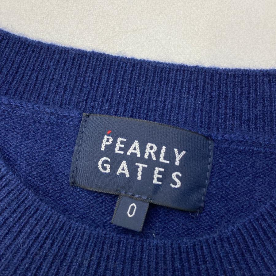 PEARLY GATES パーリーゲイツ カシミヤ ニットセーター ネイビー系 0