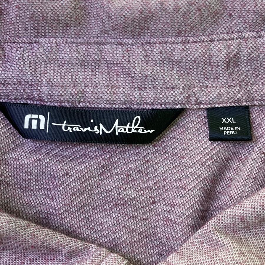 TRAVISMATHEW トラビスマシュー 半袖ポロシャツ パープル系 XXL ゴルフ