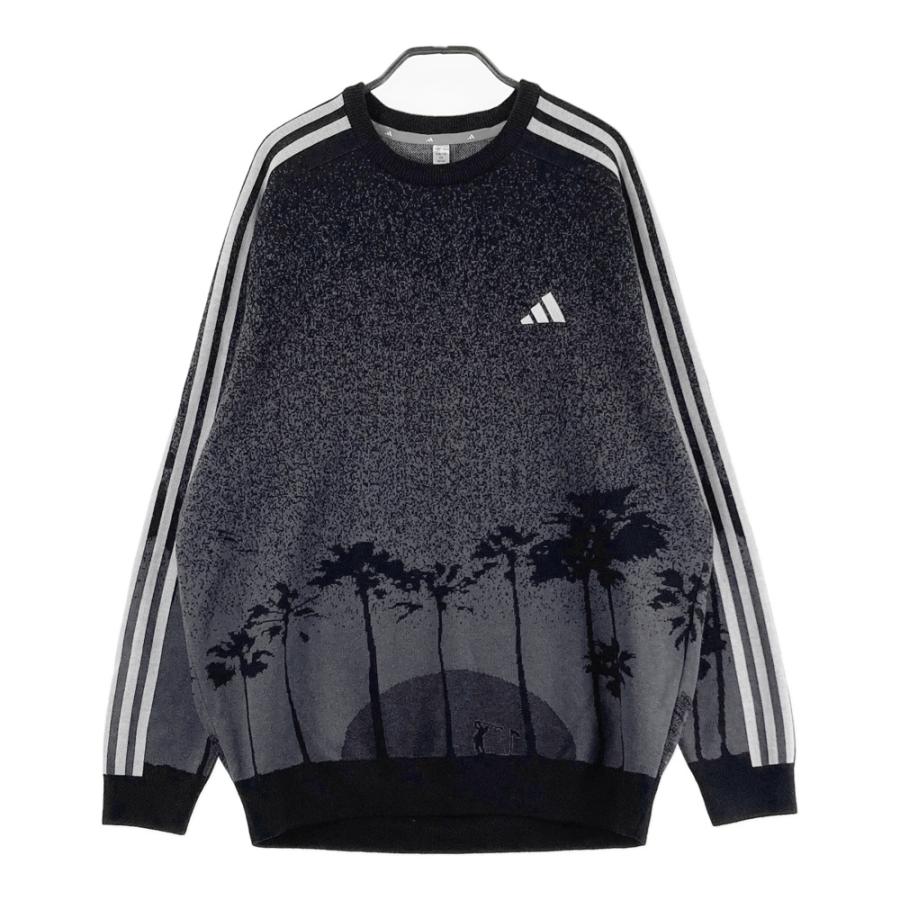 ADIDAS GOLF アディダスゴルフ HY0968 ウール混 ニットセーター 総柄 