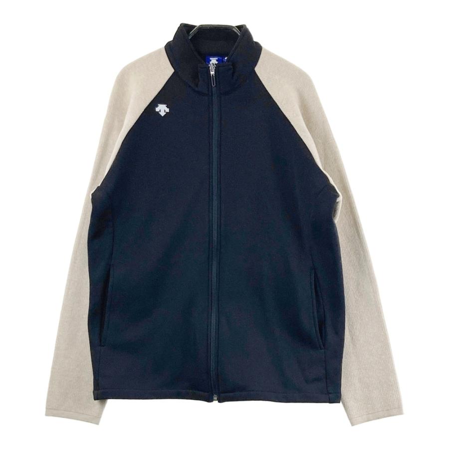 DESCENTE GOLF デサントゴルフ 裏起毛 ジップジャケット ニット切替