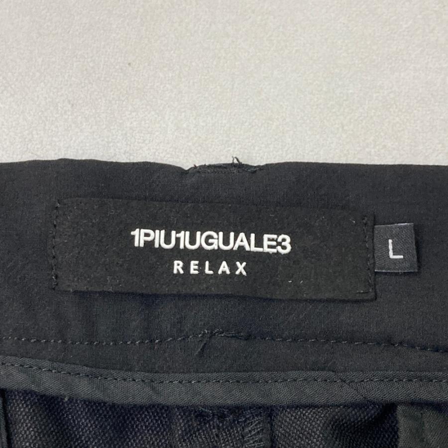 1PIU1UGUALE3 GOLF ストレッチナイロンパンツ カモフラ柄 ブラック系 L