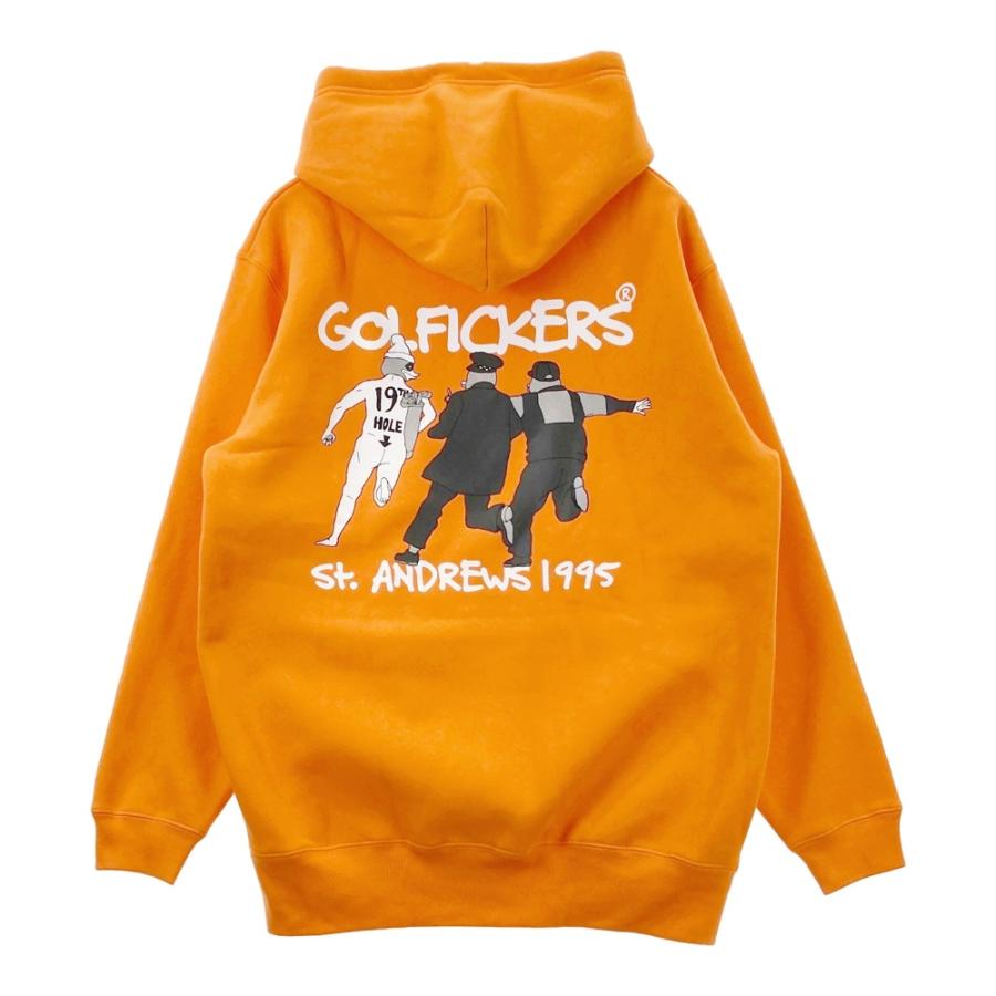 Golfickers ゴルフィッカーズ　パーカー　XL 未使用 美品】Golfickers ゴルフィッカーズ パーカー オレンジ系 XL ゴルフ