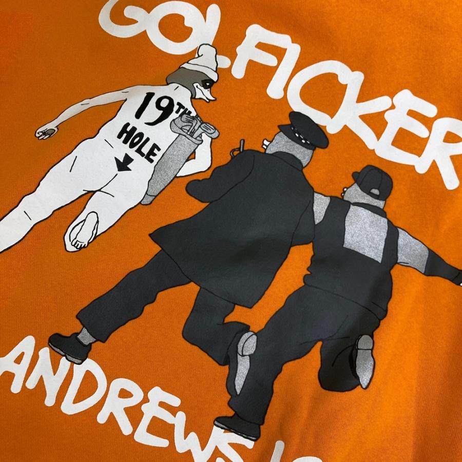 Golfickers ゴルフィッカーズ　パーカー　XL 未使用 美品】Golfickers ゴルフィッカーズ パーカー オレンジ系 XL ゴルフ
