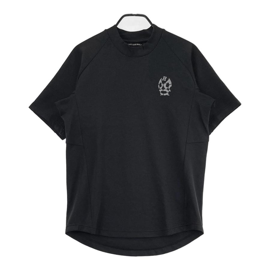 新品　ラッセルノ　モックネック　半袖シャツ　カットソー　ルチャ　サイズ4 RUSSELUNO ラッセルノ モックネック 半袖Tシャツ ルチャ ブラック系 4