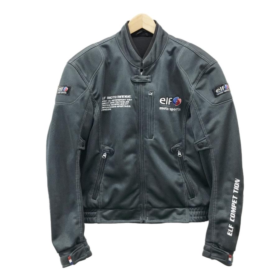 エルフ　ライダージャケット　バイクウェア　メッシュ　モーター　ウエアー elf エルフ メッシュジャケット グレー系 M バイクウェア メンズ