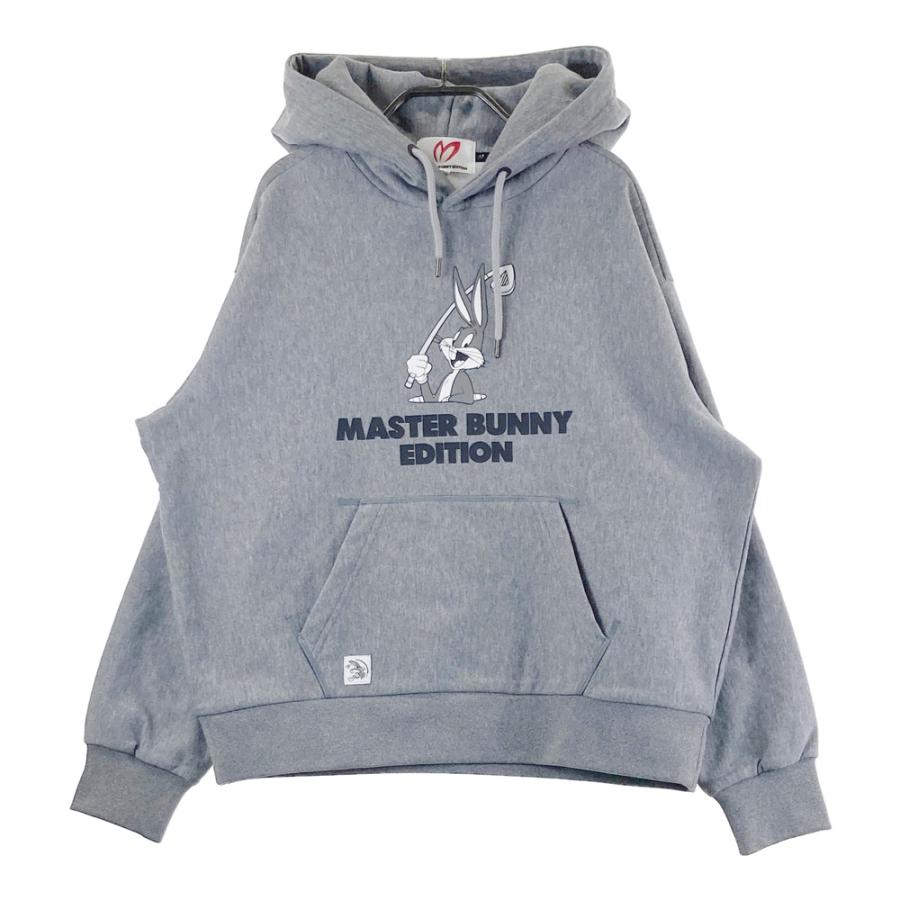 サイズ：1 MASTER BUNNY EDITION マスターバニーエディション ×Bugs Bunny 裏起毛 長袖パーカー  グレー系 [240101627979] ゴルフウェア レディース ストスト MASTER BUNNY EDITION マスターバニーエディション ×Bugs Bunny 裏起毛