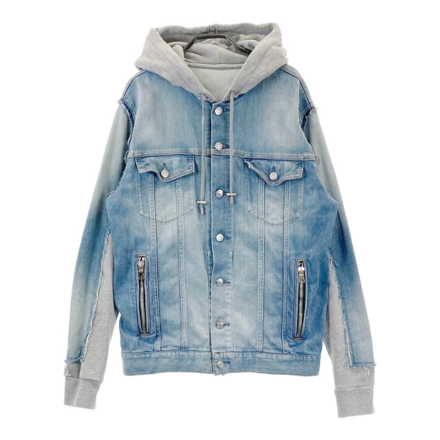 新品タグ付き　BALMAIN　バルマン　ラムレザー　ジャケット　水色 中古・古着通販】BALMAIN (バルマン) ラムレザージャケット ブラック