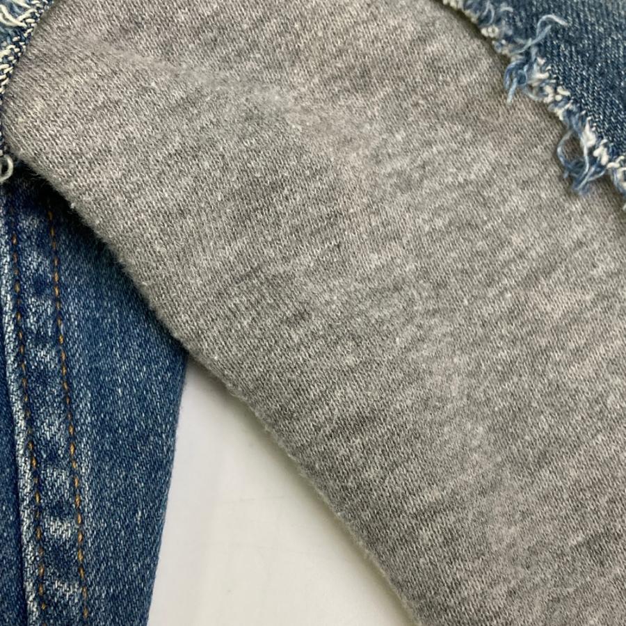 BALMAIN バルマン RH18205D025 スウェット切替 デニムジャケット 