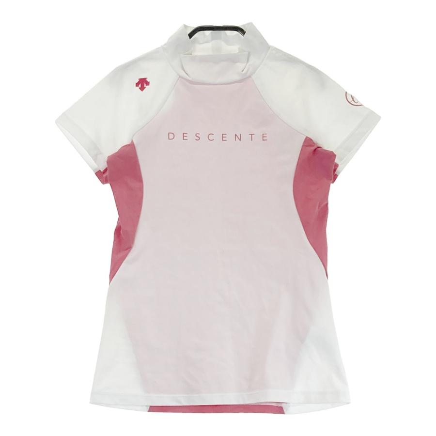 DESCENTE GOLF デサントゴルフ ; ハイネック半袖 Tシャツ ピンク系 S 
