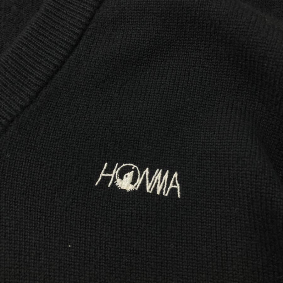 HONMA ホンマゴルフ カシミヤ 長袖 ニットセーター ブラック系 M