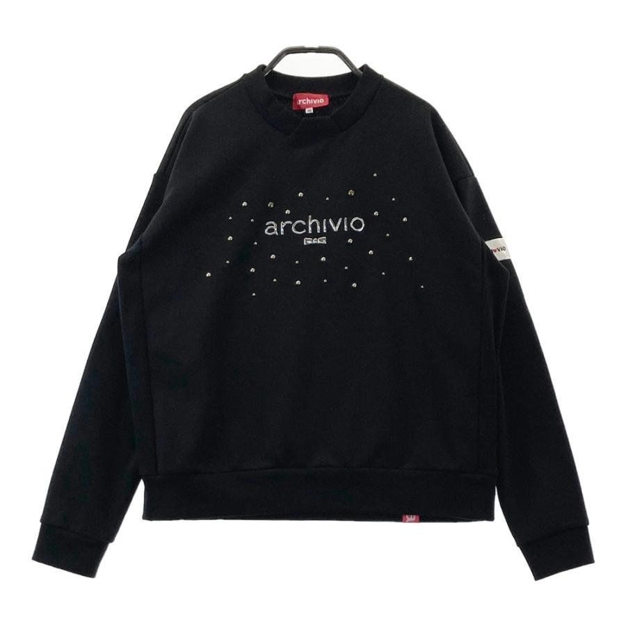 サイズ：38 ARCHIVIO アルチビオ 2024年 2way スウェットトレーナー  ブラック系 [240101483596] ゴルフウェア レディース ストスト archivio（アルチビオ） スウェットトレーナー スタッズ ブラック系 38