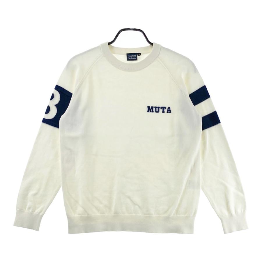 【新品未使用】ムータマリンゴルフ 長袖ニット MUTA MARINE ムータマリン 長袖ニットセーター ホワイト系 6 ゴルフ