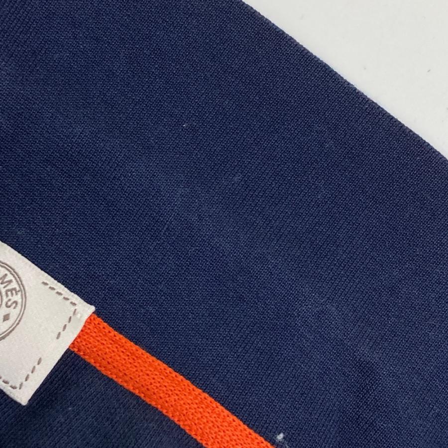 HERMES エルメス 半袖ポロシャツ セリエ ネイビー系 XL メンズ