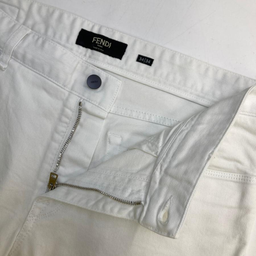 FENDI フェンディ FLP201 ACBH デニムパンツ ホワイト系 34 メンズ 