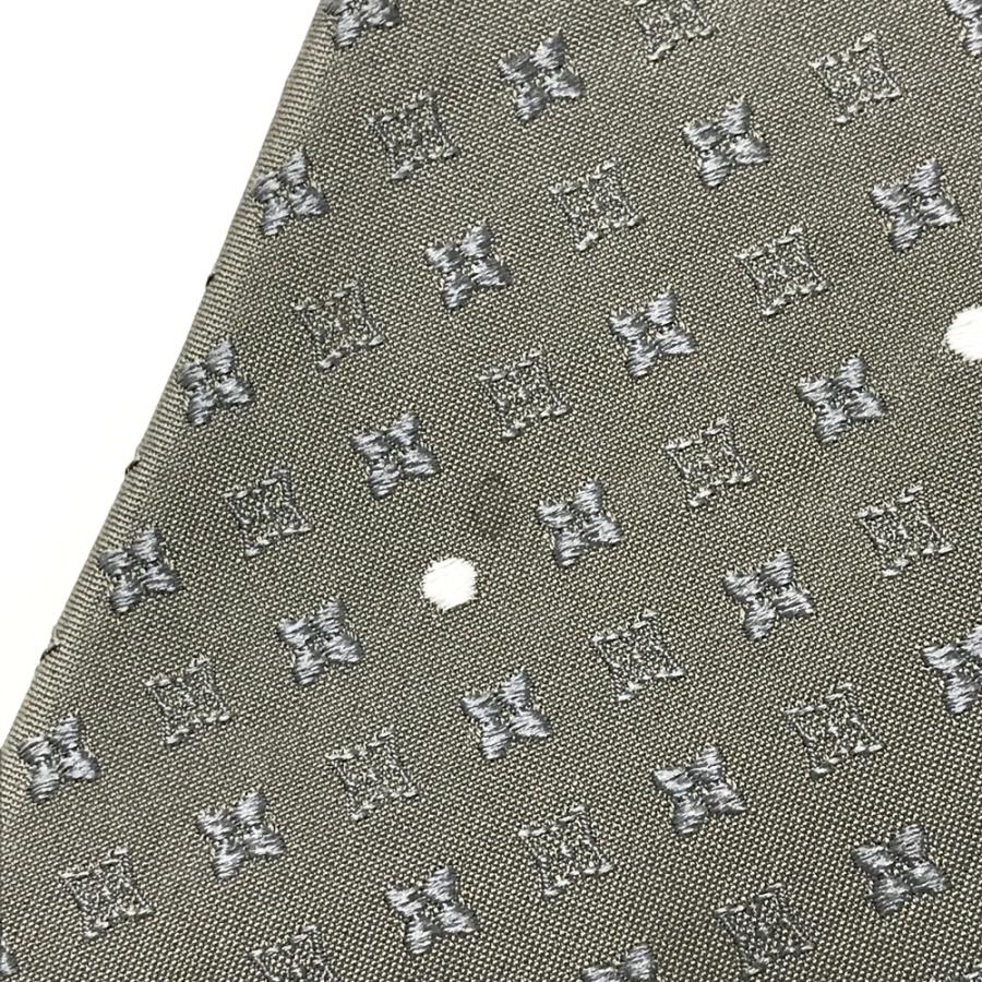 LOUIS VUITTON ルイ ヴィトン ネクタイ モノグラム柄 グレー系 メンズ