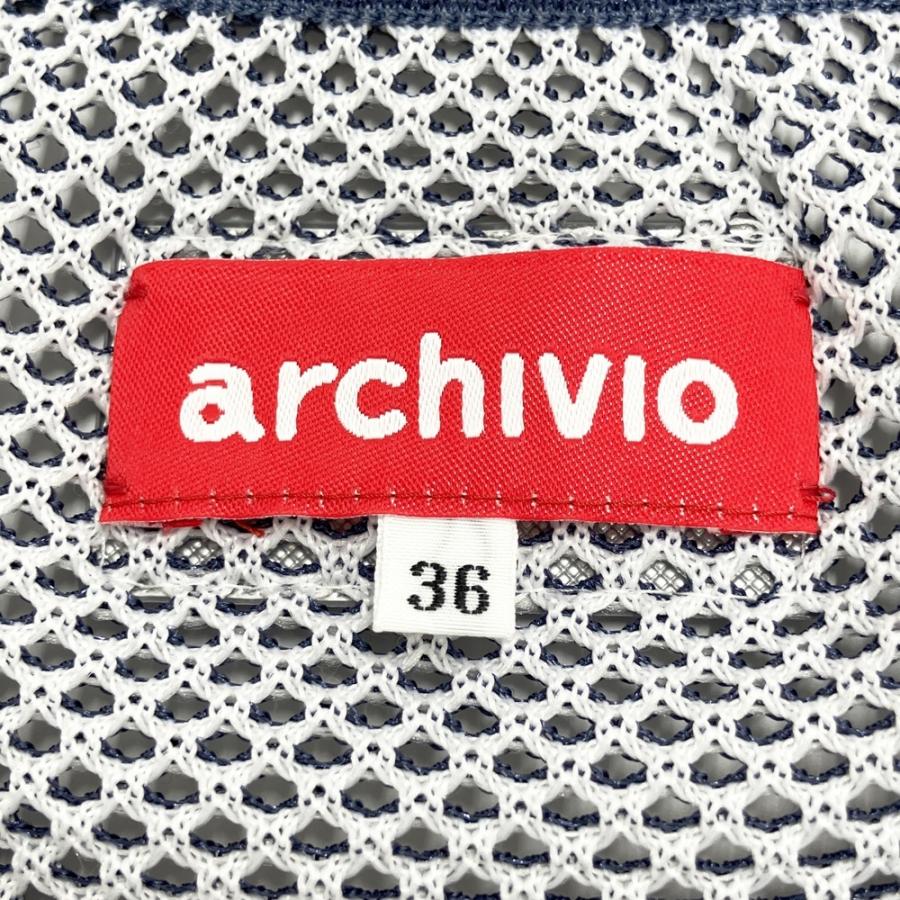 サイズ：36 ARCHIVIO アルチビオ ;2025年モデル メッシュ切替 Vネック ニットベスト  ホワイト系 [240101632989] ゴルフウェア レディース ストスト archivio（アルチビオ） ;2025年モデル メッシュ切替 Vネック ニット