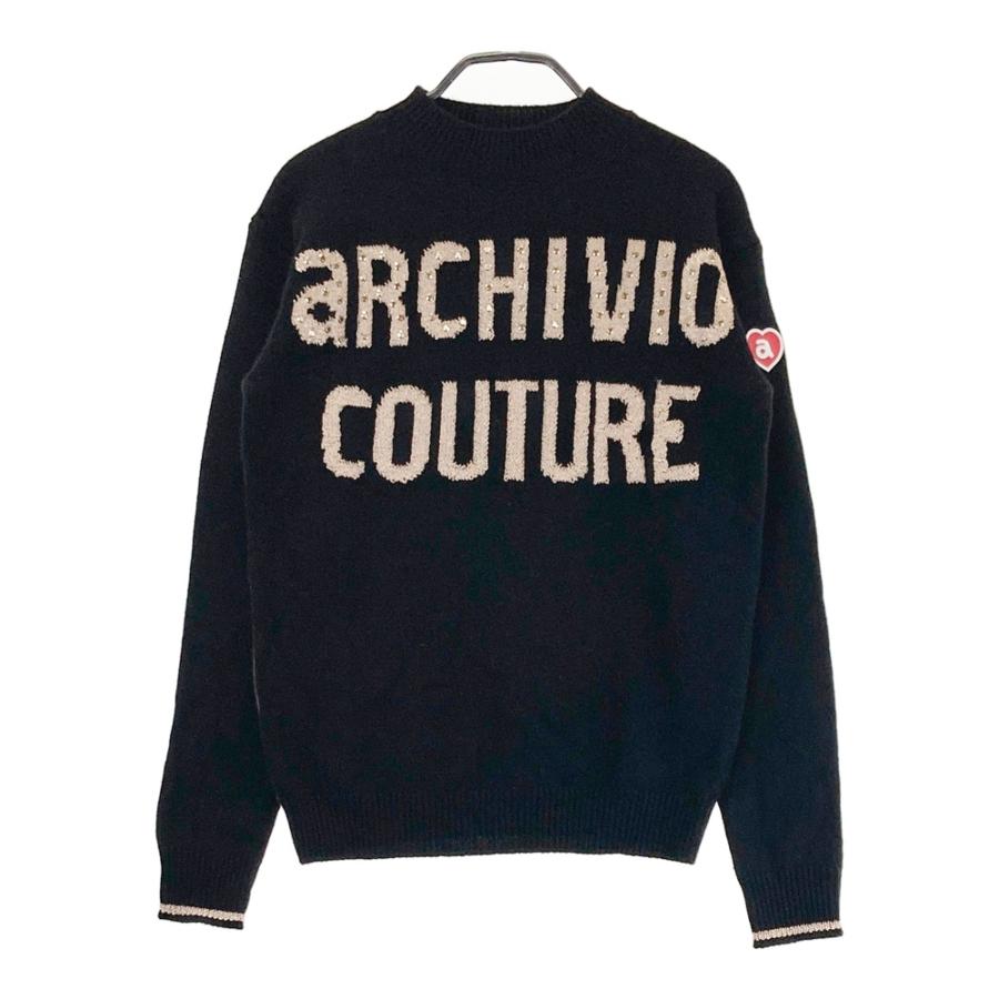 ARCHIVIO アルチビオ カシミヤ 長袖ニットセーター ブラック系 36