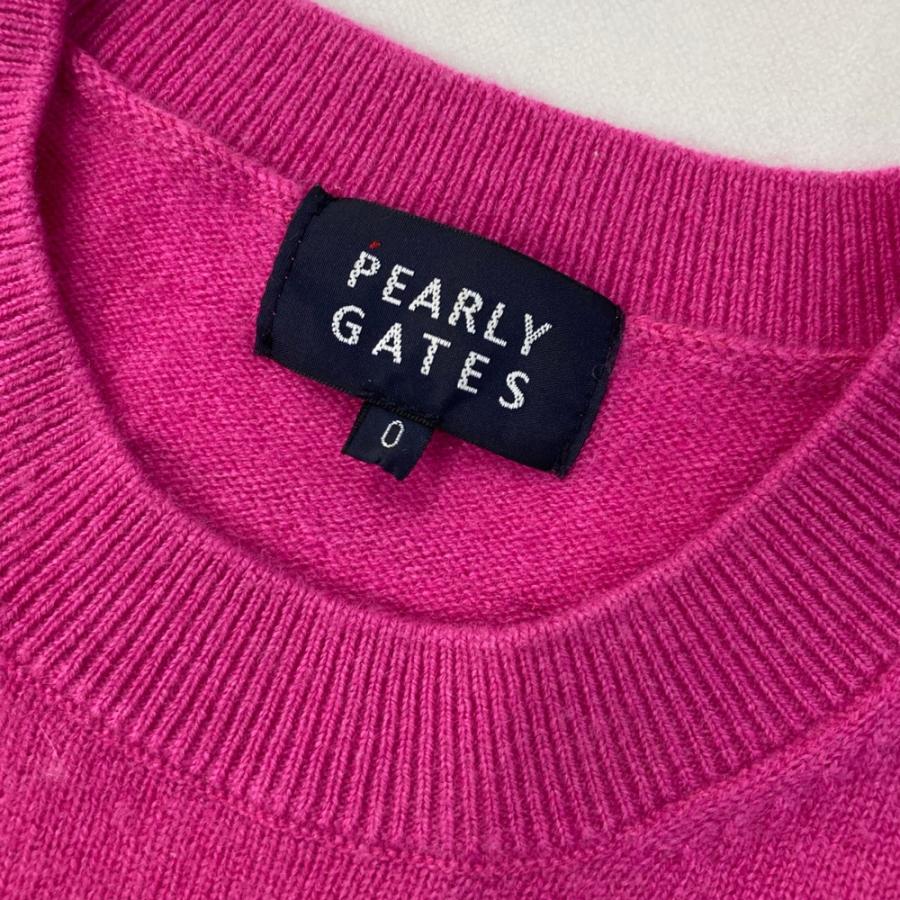 PEARLY GATES パーリーゲイツ カシミヤ 長袖ニットセーター ピンク系 0