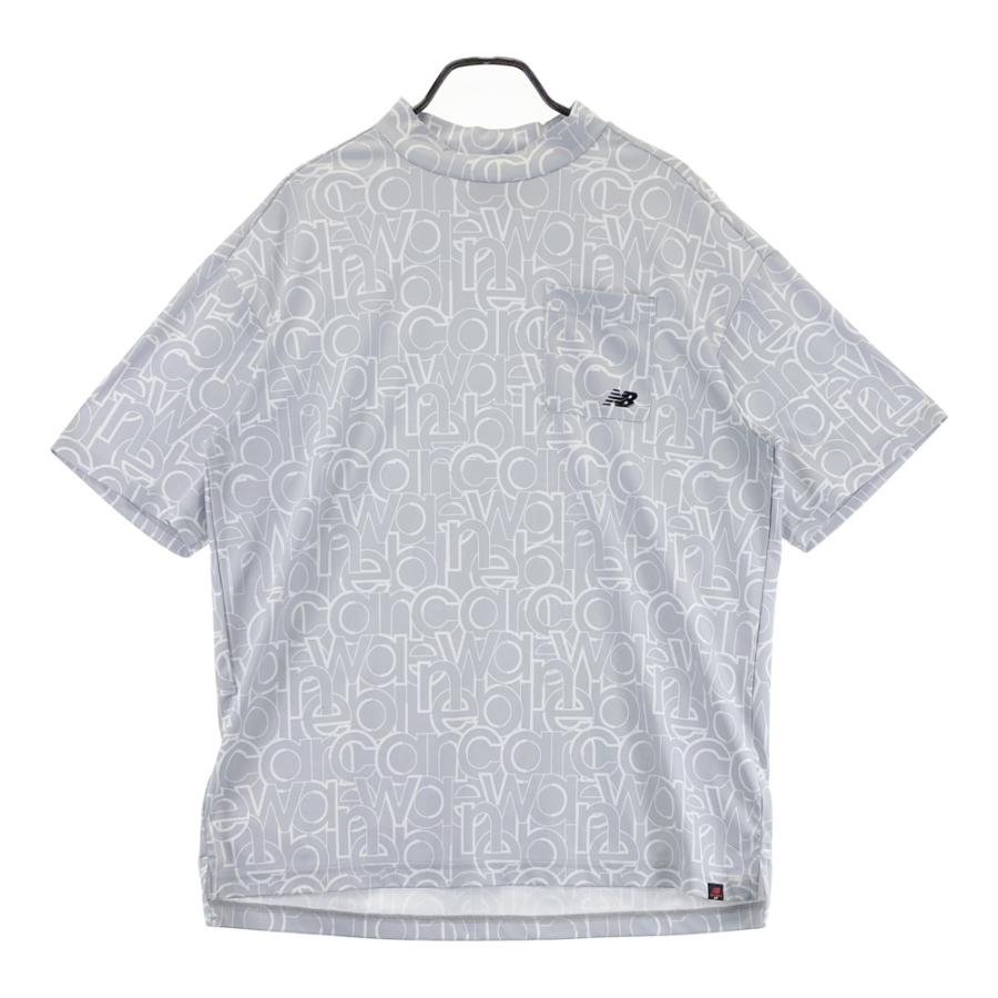 NEW BALANCE GOLF ニューバランス モックネック 半袖Tシャツ 総柄 