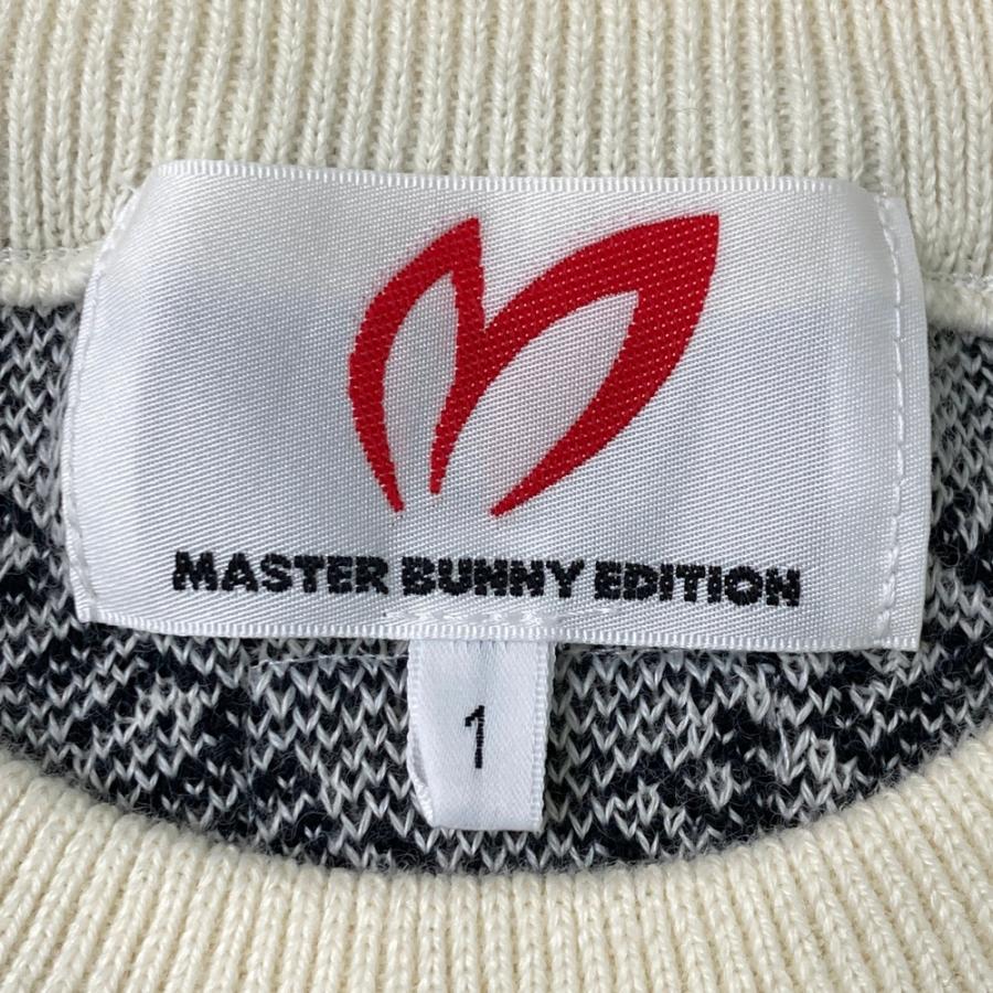 MASTER BUNNY EDITION マスターバニーエディション  長袖 ニットセーター ロゴ総柄 ホワイト系 1 ゴルフウェア レディース_3