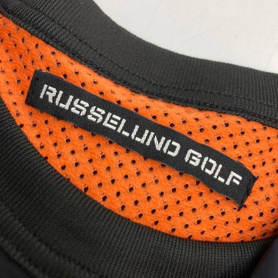 RUSSELUNO ラッセルノ サイズ5 ブルゾンジャケット 裏起毛ゴルフウェア RUSSELUNO ラッセルノ 裏メッシュ ナイロン 長袖ブルゾン ブラック系 5