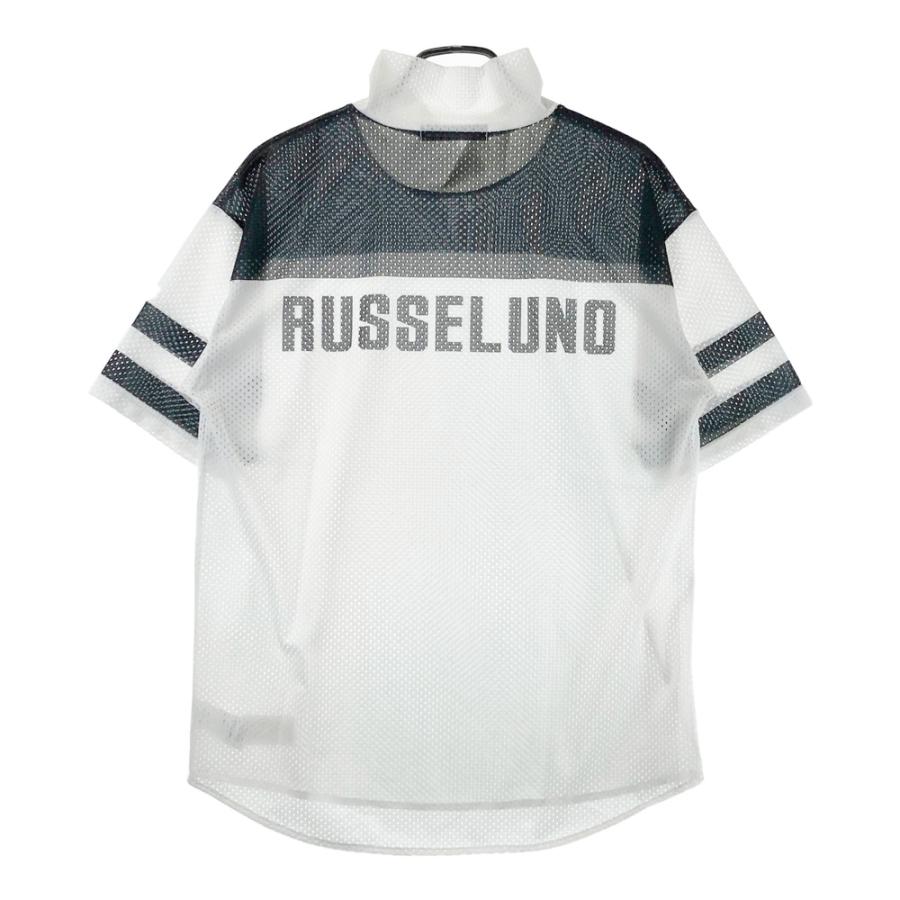 Russeluno メンズ トレーナー メッシュ ホワイト 白 5 ラッセルノ RUSSELUNO ラッセルノ メッシュ ハイネック 半袖Tシャツ ホワイト系 4