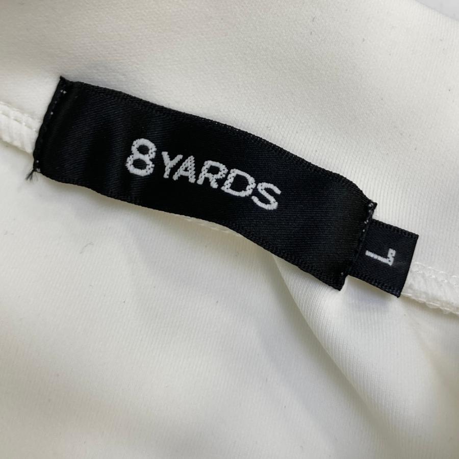 8YARDS ハチヤーズ ハイネック 半袖Tシャツ ホワイト系 L ゴルフウェア