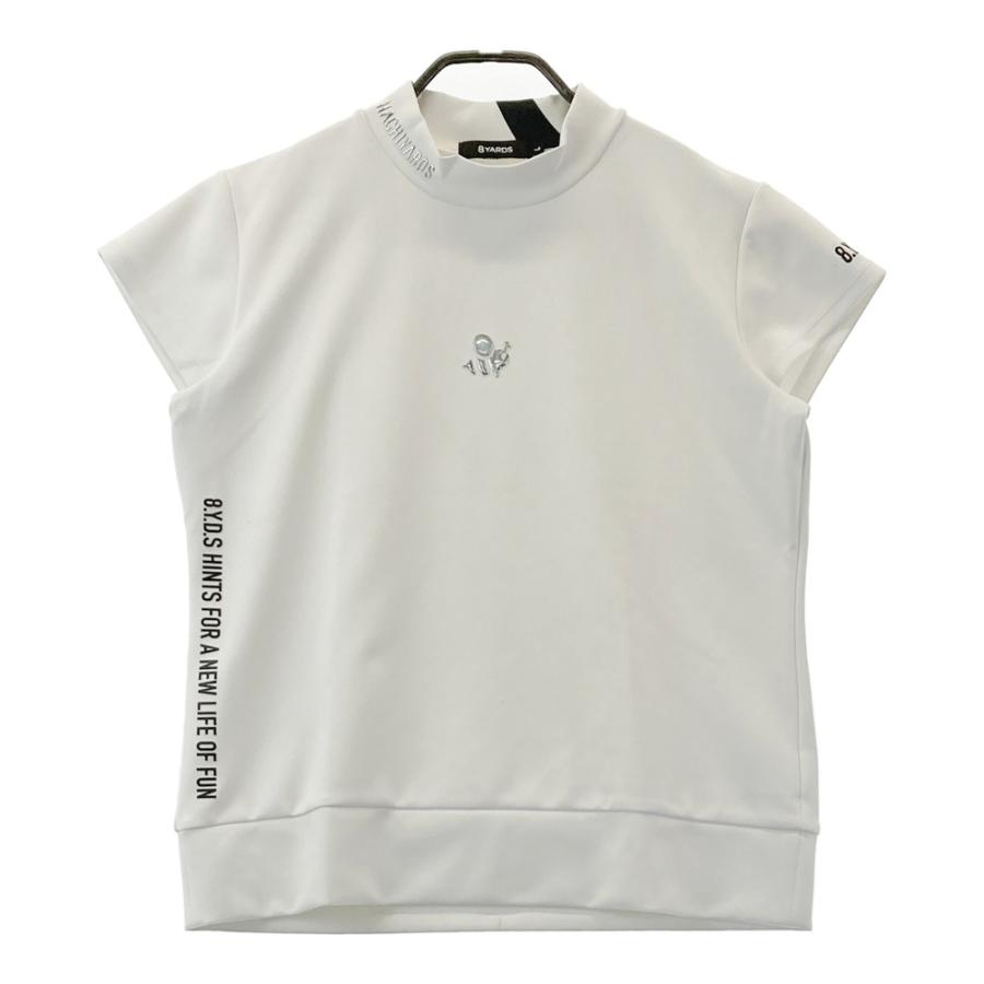 8YARDS レディース ゴルフウェア 半袖シャツ ホワイト 8YARDS ハチヤーズ ハイネック 半袖Tシャツ ホワイト系 L ゴルフウェア