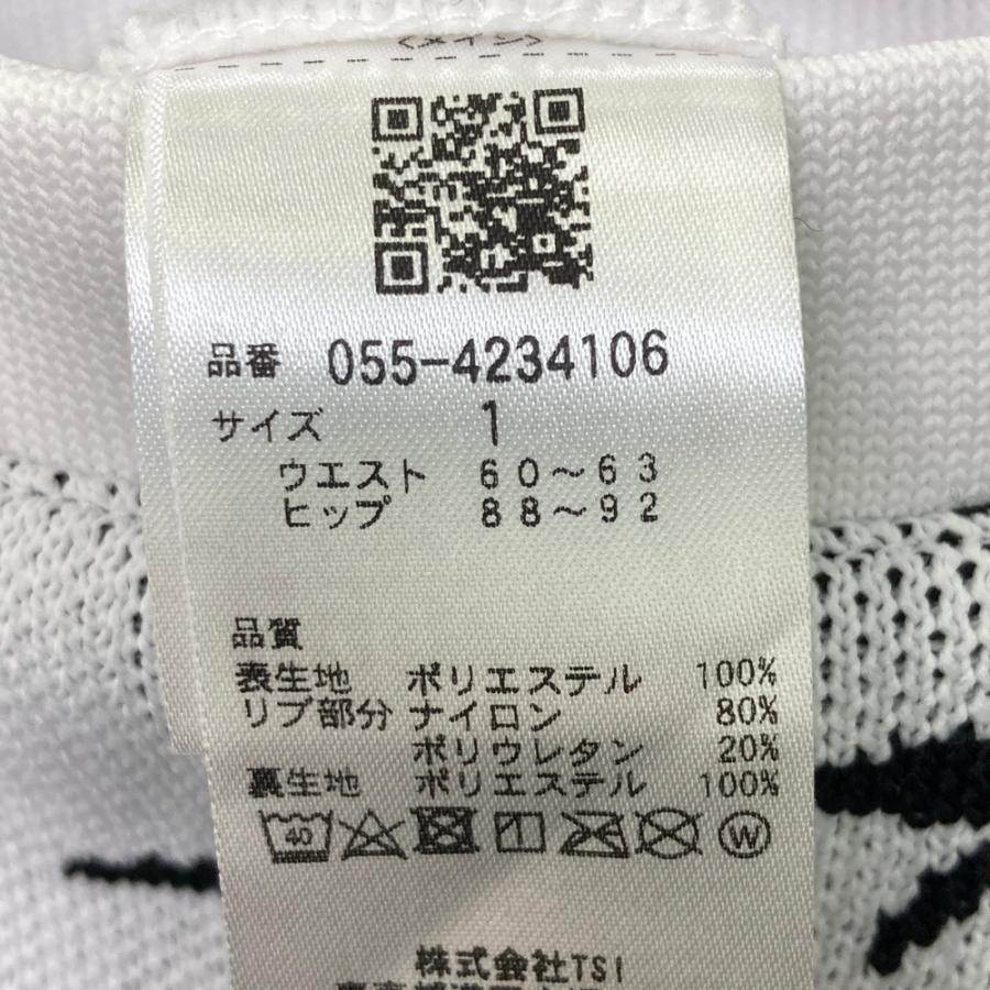 PEARLY GATES パーリーゲイツ 2024年モデル ニットスカート 総柄 ホワイト系 1 ゴルフウェア レディースの画像