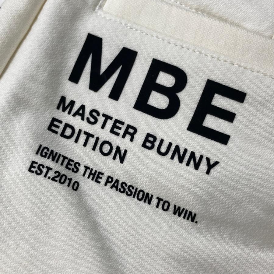 【新品】MASTER BUNNY EDITION マスターバニーエディション  ストレッチパンツ サイドロゴライン  ホワイト系 00 ゴルフウェア レディースの画像
