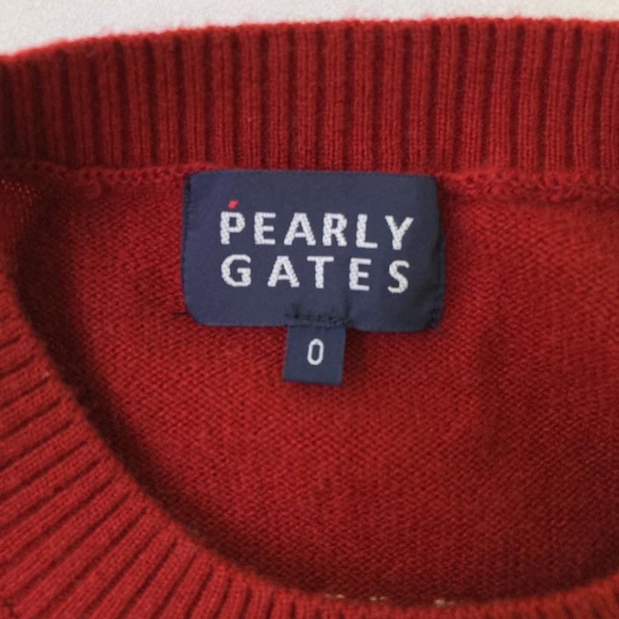 PEARLY GATES パーリーゲイツ カシミヤ混 ニットセーター レッド系 0