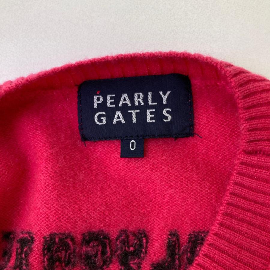 【美品】 PEARLY GATES レディース ウール セーター Sサイズ PEARLY GATES パーリーゲイツ カシミヤ ニットセーター ピンク系 0