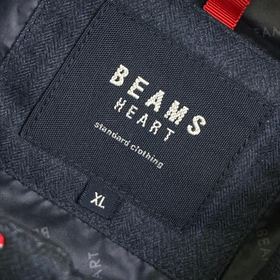 BEAMS HEART ビームス ハート 2way ダウンジャケット ネイビー系 XL 