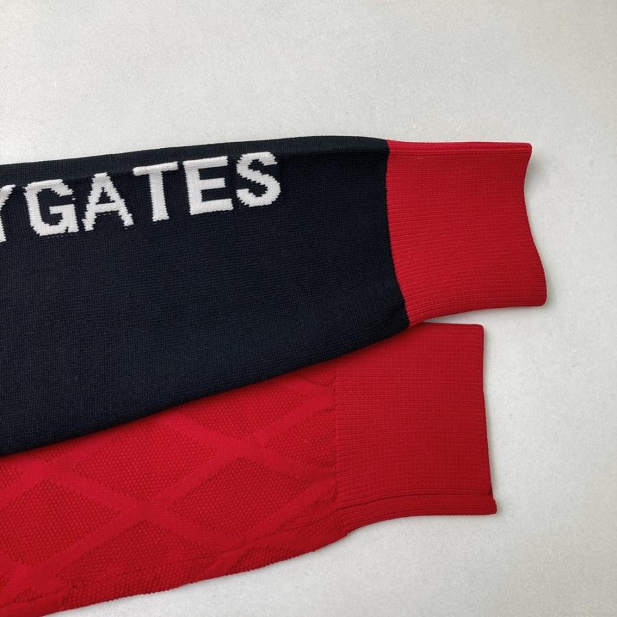 PEARLY GATES パーリーゲイツ  長袖 ニットセーター アーガイル柄 レッド系 0 ゴルフウェア レディースの画像