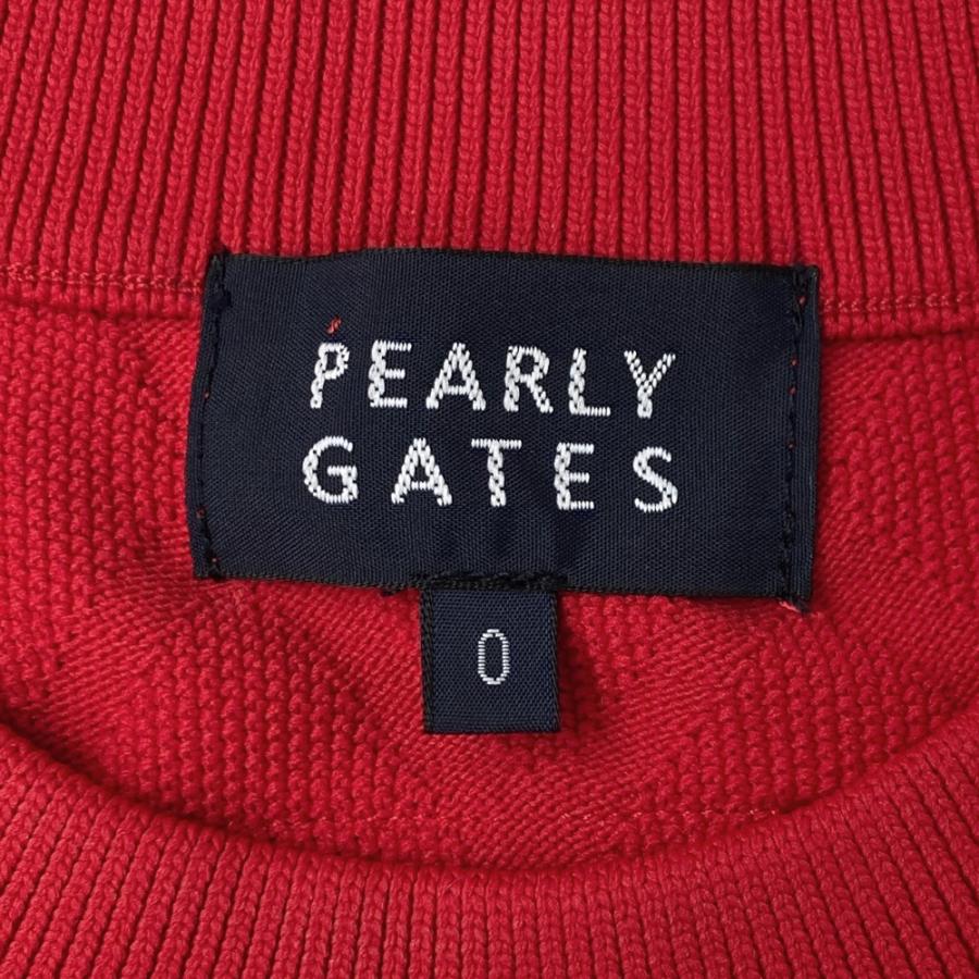 PEARLY GATES パーリーゲイツ  長袖 ニットセーター アーガイル柄 レッド系 0 ゴルフウェア レディースの画像