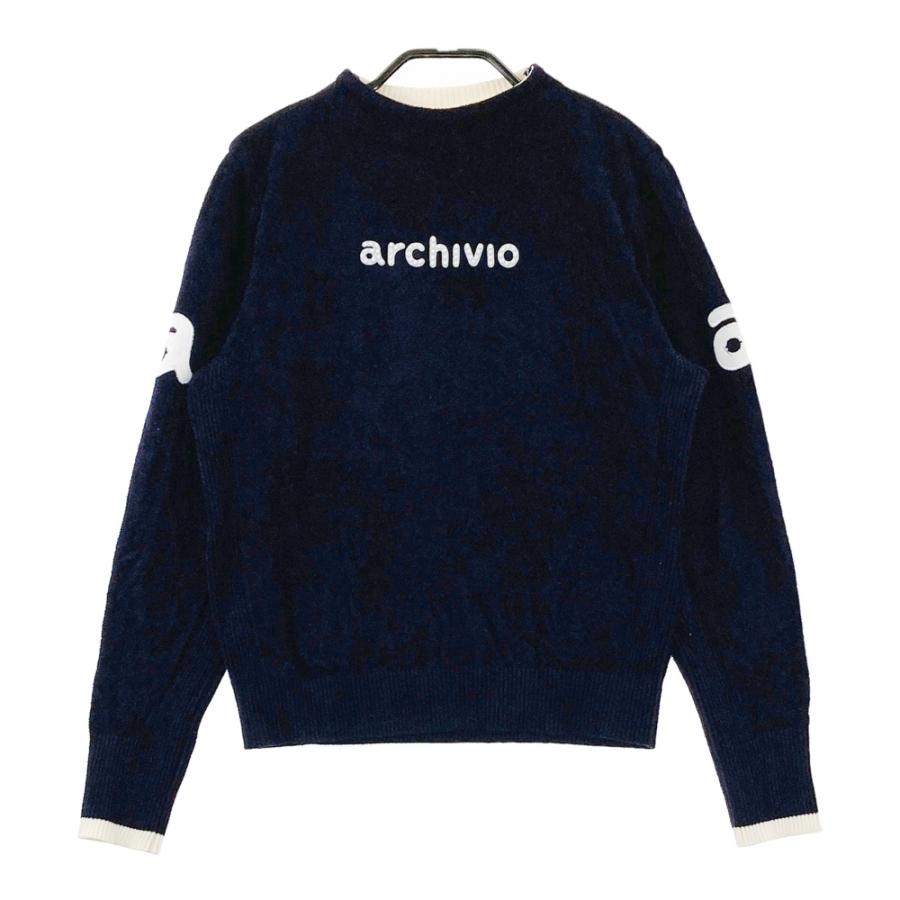【新品】アルチビオ 長袖ニット セーター ブルー Mサイズ 2024年モデル ARCHIVIO アルチビオ 2024年モデル 起毛 モックネック長袖ニット