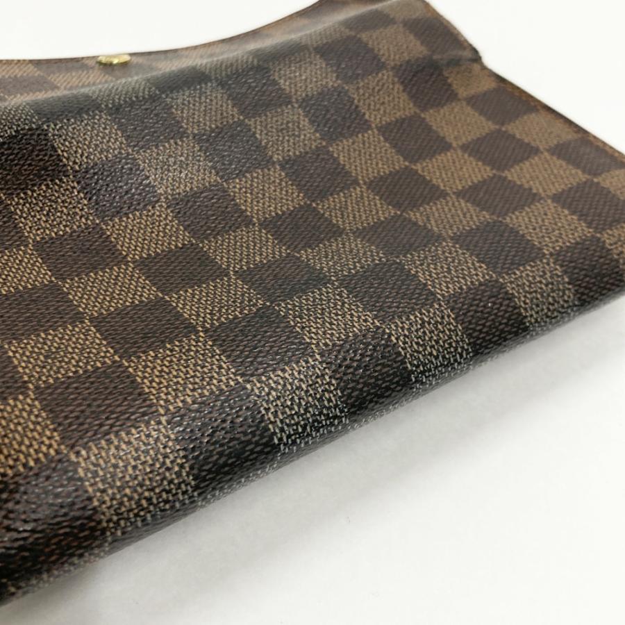 ルイヴィトン N61724 ダミエ長財布 楽天市場】Louis Vuitton ルイ・ヴィトン 長財布 小銭入れあり 【中古