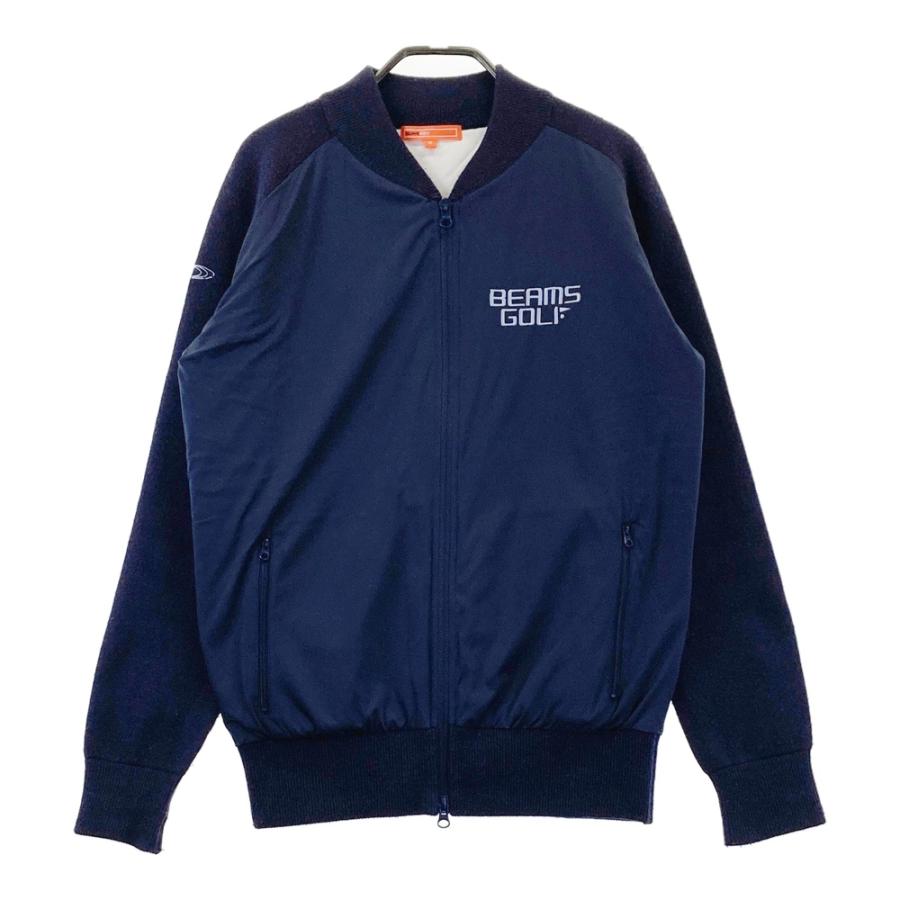 ビームスゴルフ ナイロンジャケット　ネイビー BEAMS GOLF ビームスゴルフ ナイロン切替 ジップジャケット ネイビー系