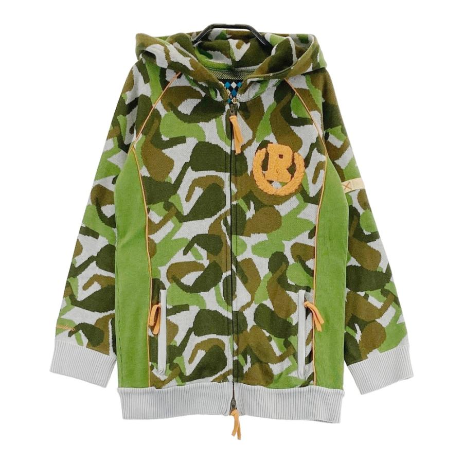美品】ラッセルノ カモフラ ニットジップパーカー メンズ L サイズ