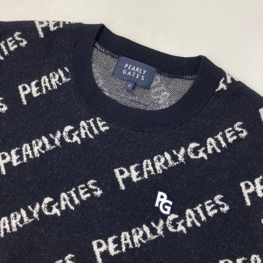 PEARLY GATES パーリーゲイツ 2024年モデル カシミヤ混 長袖ニットセーター  ブラック系 0 ゴルフウェア レディースの画像