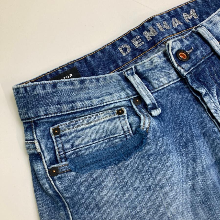 DENHAM デンハム 27180-3-11010 デニムパンツ リペア加工 RAZOR ブルー