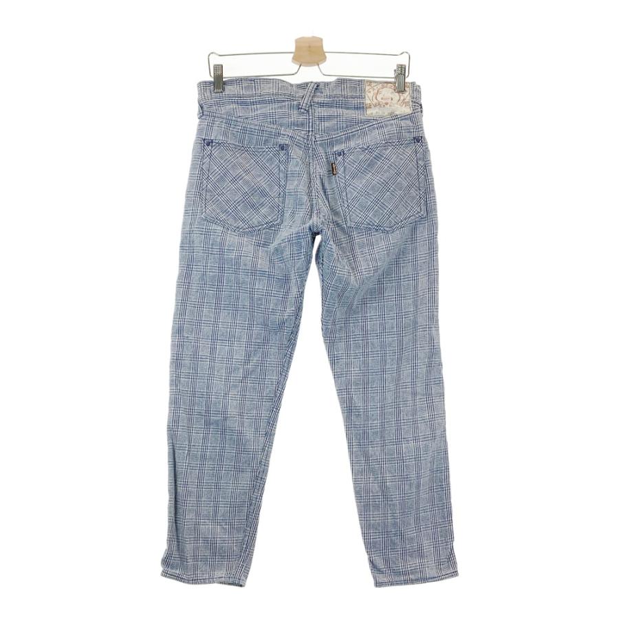 EVISU エヴィス 5500 コットンパンツ グレンチェック柄 ネイビー系 32 