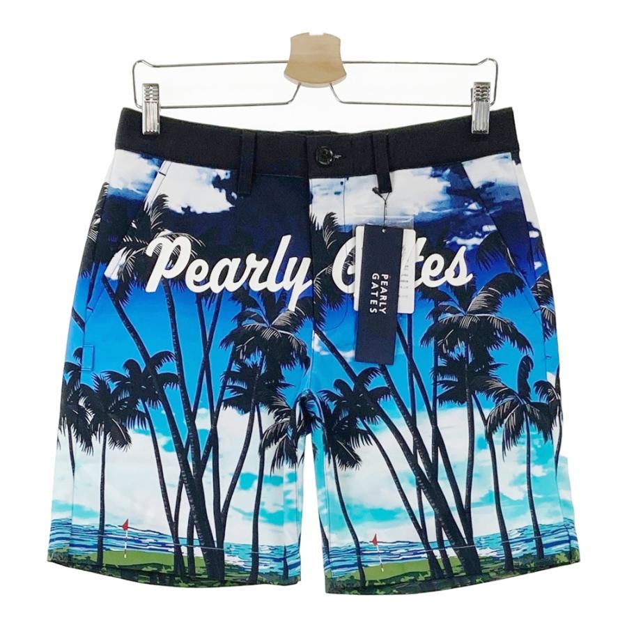 サイズ：4 PEARLY GATES パーリーゲイツ 053-1232611 ハーフパンツ 総柄 ブルー系 [240101489636] ゴルフウェア メンズ ストスト PEARLY GATES（パーリーゲイツ） 【新品】PEARLY GATES 053-1232611