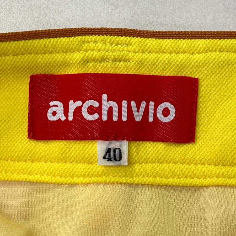 サイズ：40 ARCHIVIO アルチビオ  裏地付き スカート  イエロー系 [240101641720] ゴルフウェア レディース ストスト archivio（アルチビオ） 裏地付き スカート イエロー系 40 ゴルフ