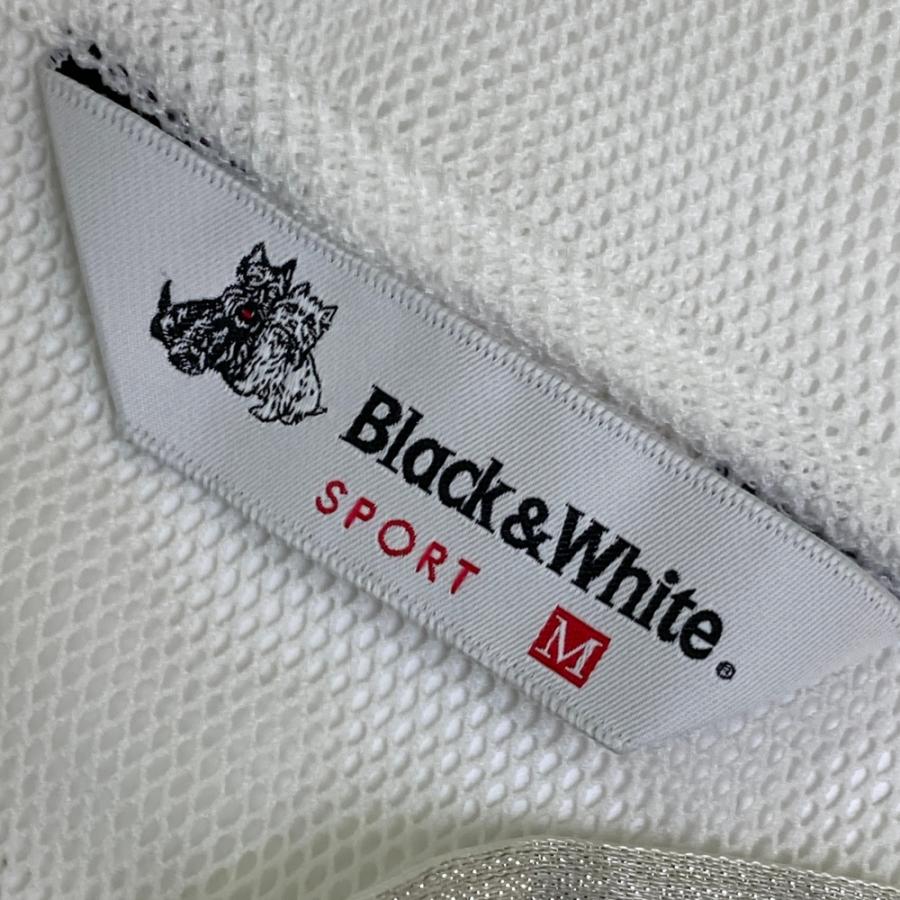 BLACK&WHITE ブラックアンドホワイト メッシュ ジップベスト ホワイト