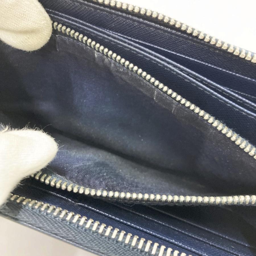 PRADA プラダ 長財布 ラウンドファスナー 型押し サフィアーノ