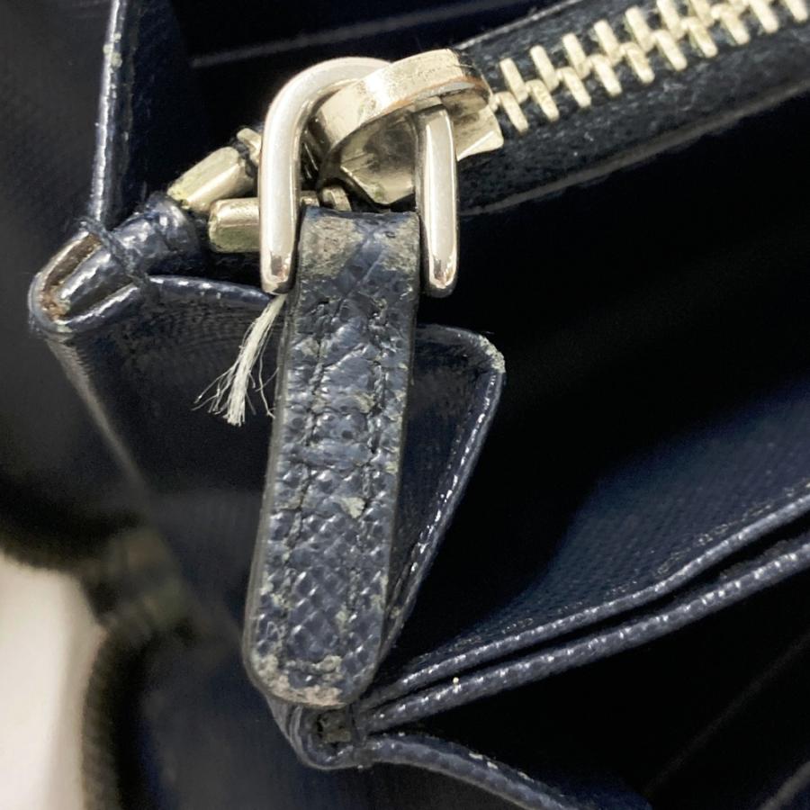 PRADA プラダ 長財布 ラウンドファスナー 型押し サフィアーノ