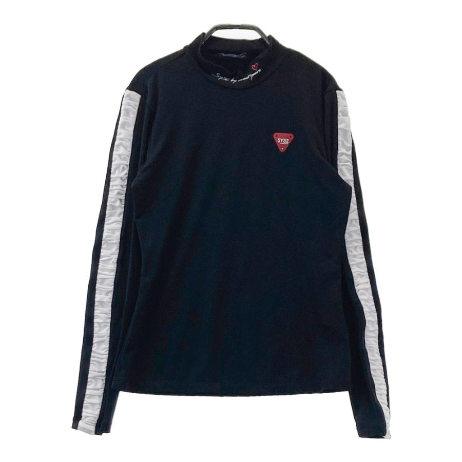 サイズ：M SY32 BY SWEET YEARS GOLF エスワイサーティトゥ  モックネック長袖Tシャツ  ブラック系 [240101371949] ゴルフウェア メンズ ストスト ゴルフ サイズ：M SY32 BY SWEET YEARS GOLF エスワイサーティトゥ