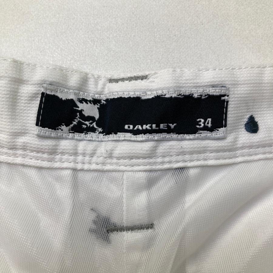 OAKLEY オークリー ハーフパンツ スカル 総柄 ホワイト系 34 ゴルフ