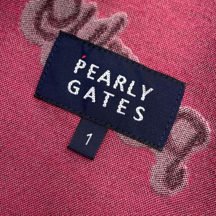 PEARLY GATES パーリーゲイツ ; ストレッチ スカート 切替 ロゴ総柄 ピンク系 1 ゴルフウェア レディースの画像